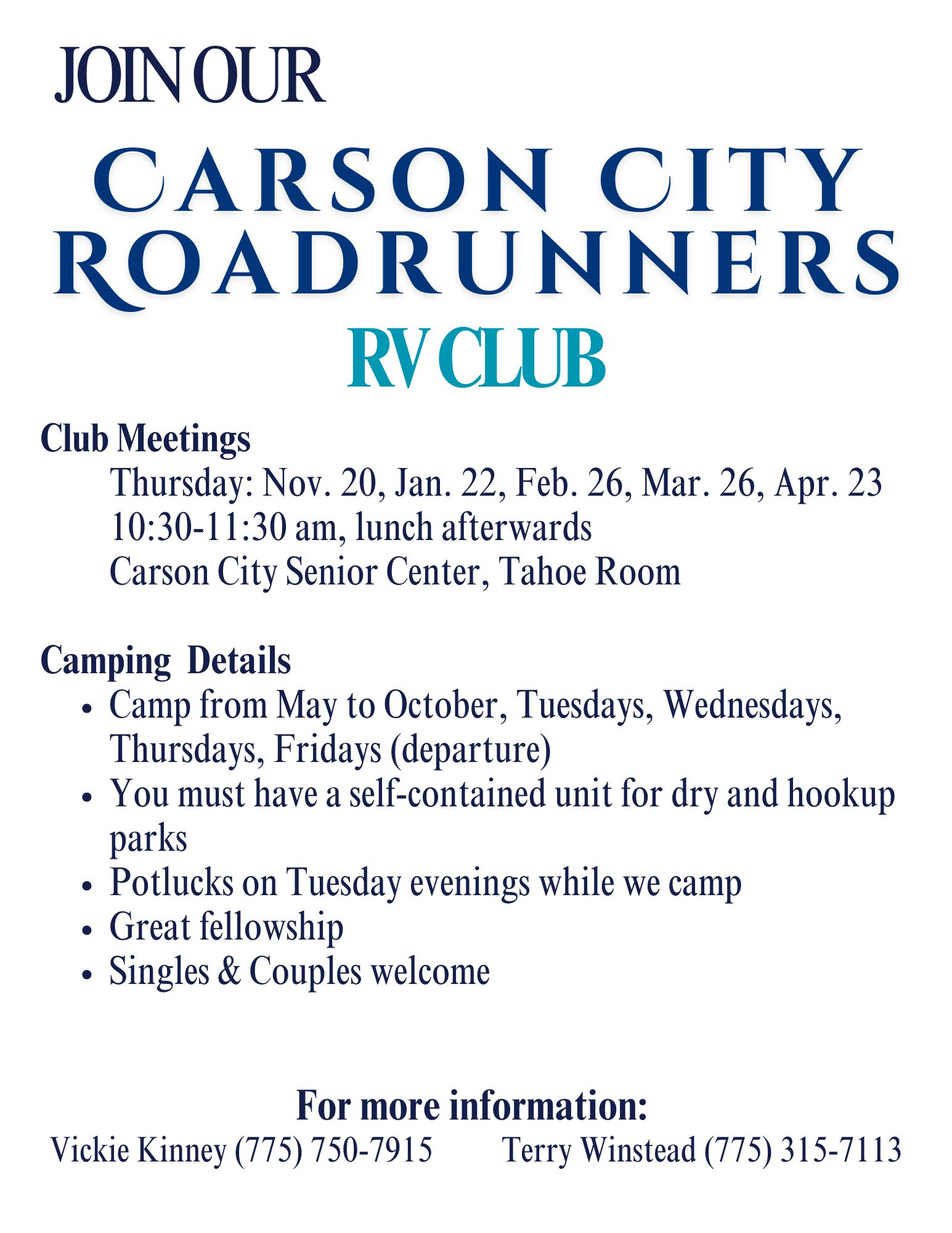 Carson City Roadrunners RV Club
