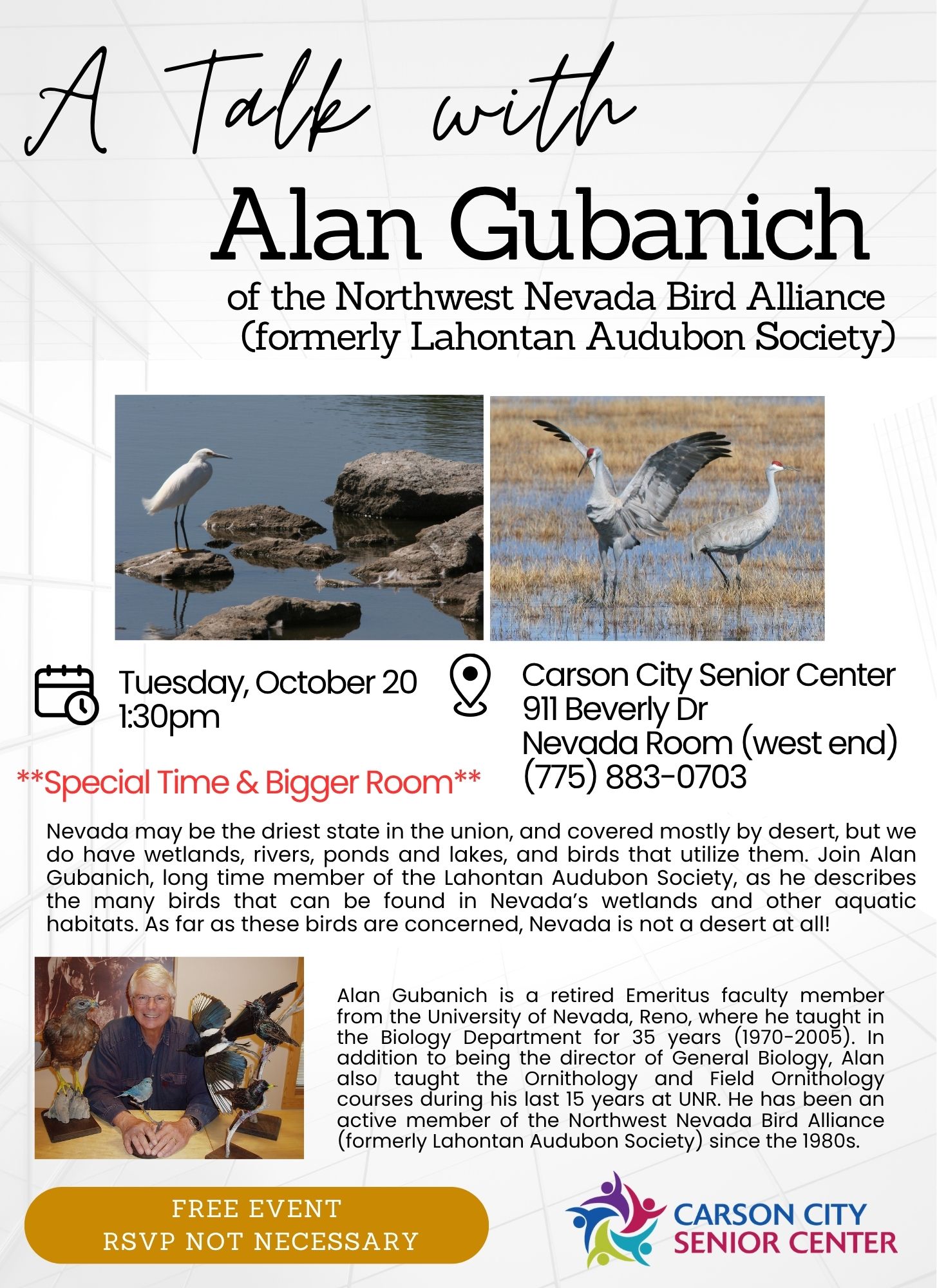A Talk with Alan Gubanich of the Northwest Nevada Bird Alliance 