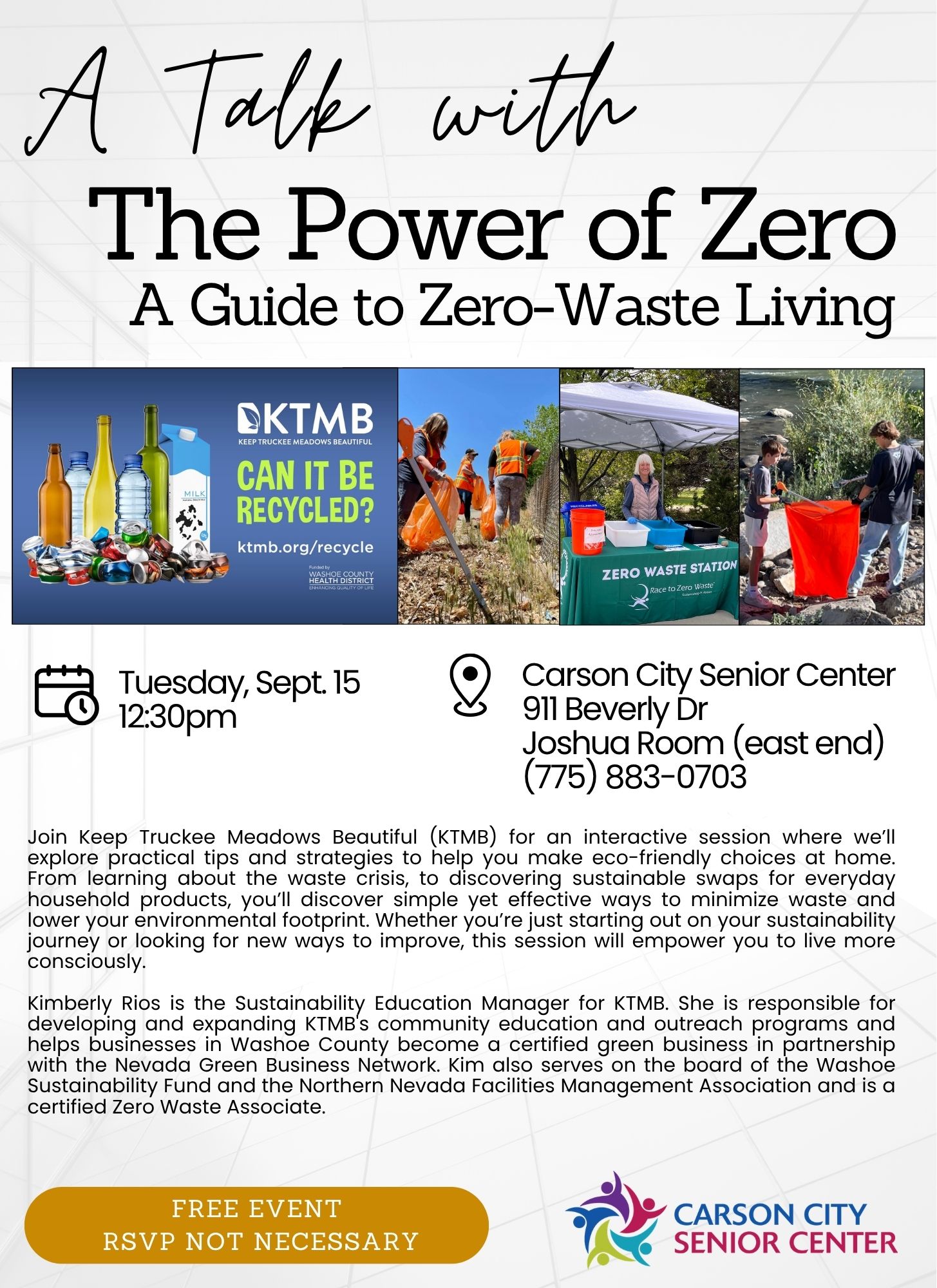 A Talk with the Power of Zero: A Guide to Zero-Waste Living